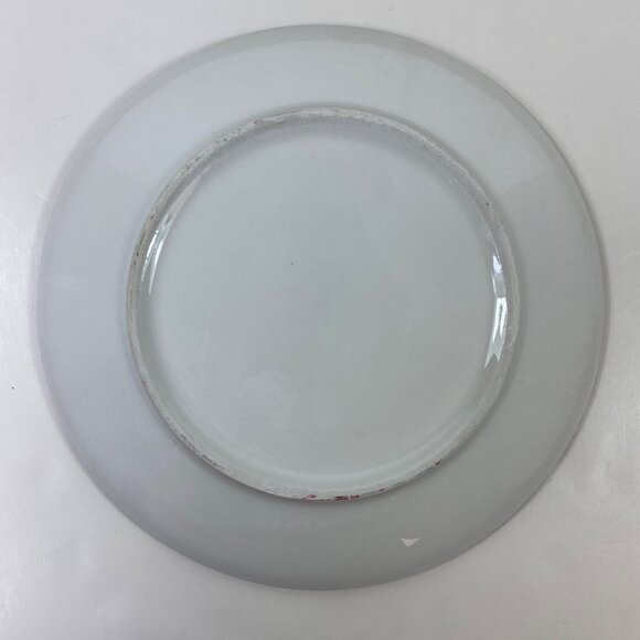 Omniware 8.5" Stoneware Sheep Salad Plate Red Rim Vintage - Picture 3 of 4